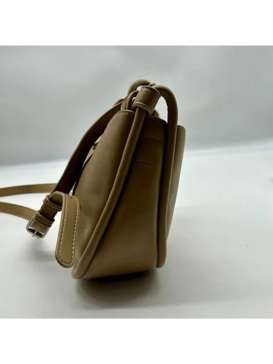 Miztique Beige Leather Crossbody Bag - Picture 3 of 10